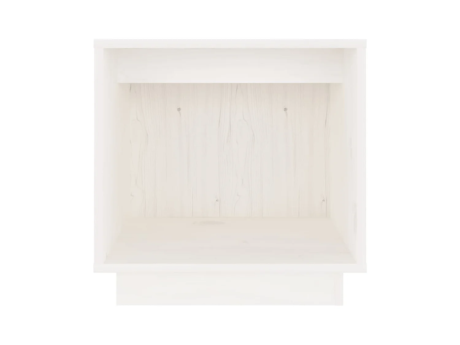 Mesita de noche Blanca 40x30x40 cm Madera maciza de pino