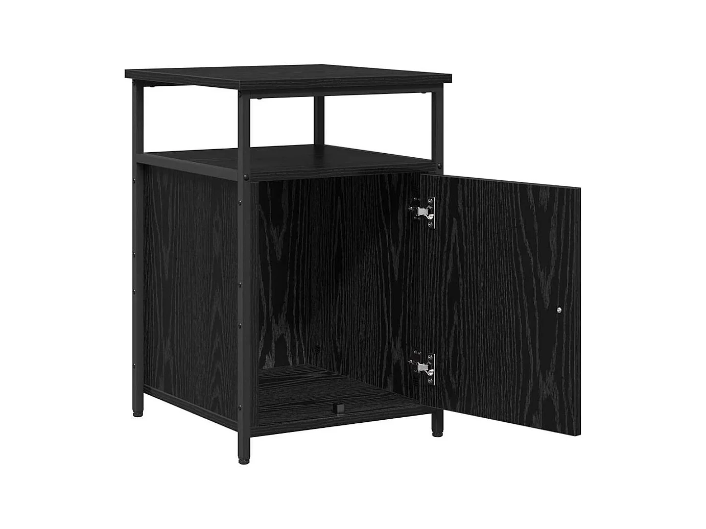 Cabinet de chevet Chêne noir Bois d'ingénierie