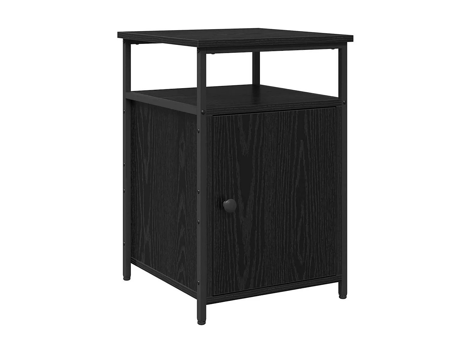 Cabinet de chevet Chêne noir Bois d'ingénierie
