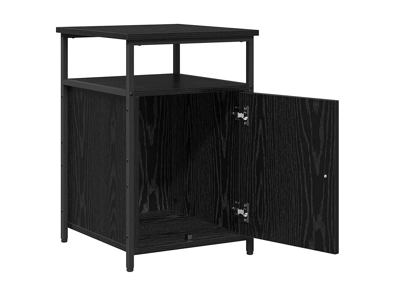 Cabinet de chevet Chêne noir Bois d'ingénierie