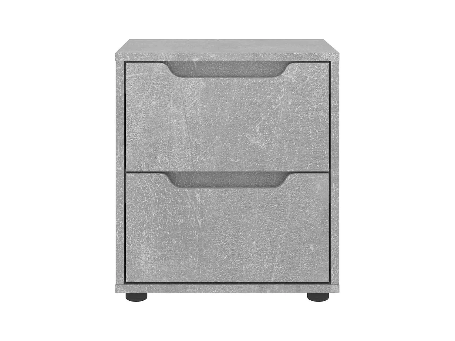 Mesita de noche VISNES gris hormigón 45x40x50 cm madera de ingeniería