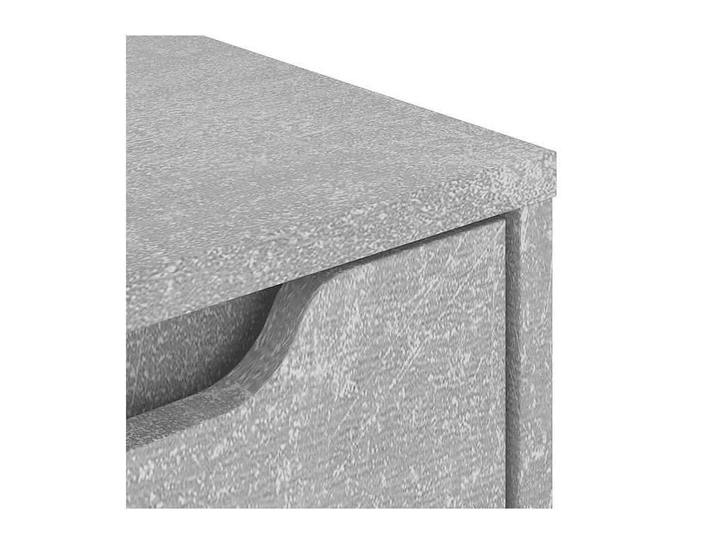 Mesita de noche VISNES gris hormigón 45x40x50 cm madera de ingeniería