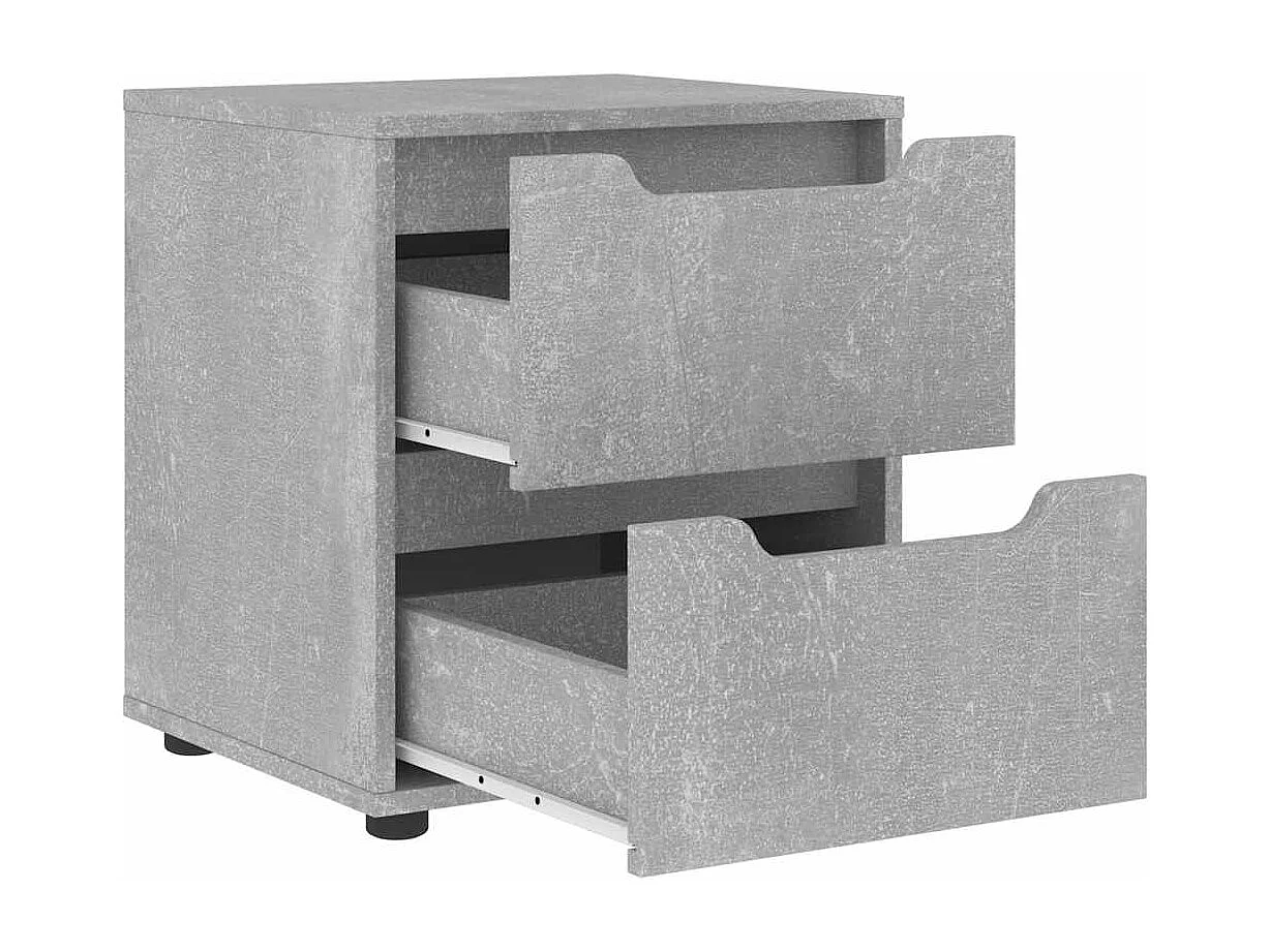 Table de chevet VISNES gris béton 45x40x50 cm bois d'ingénierie