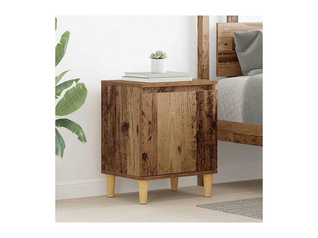 Nachtkastje Antiek hout 40 x 30 x 50 cm Bewerkt hout