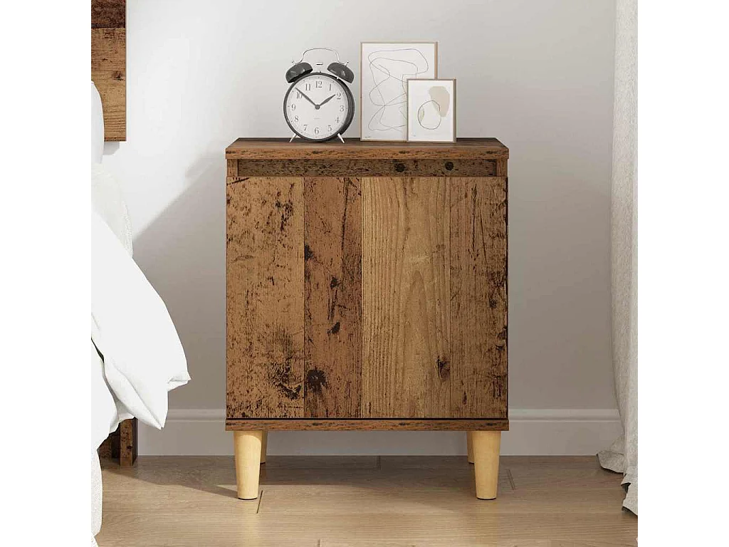 Nachtkastje Antiek hout 40 x 30 x 50 cm Bewerkt hout