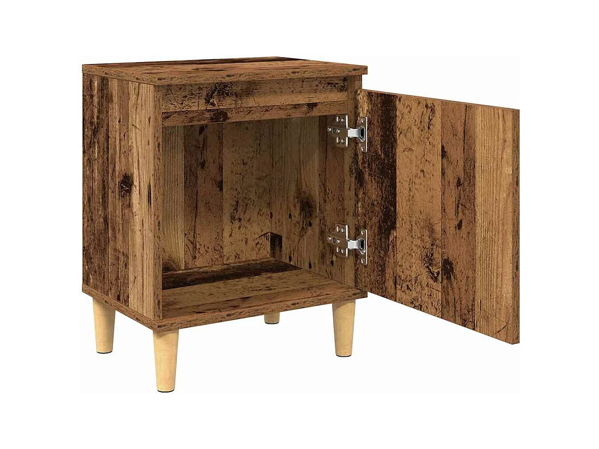 Nachtkastje Antiek hout 40 x 30 x 50 cm Bewerkt hout