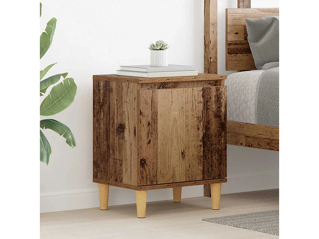 Cabinet de chevet Bois ancien 40 x 30 x 50 cm Bois d'ingénierie