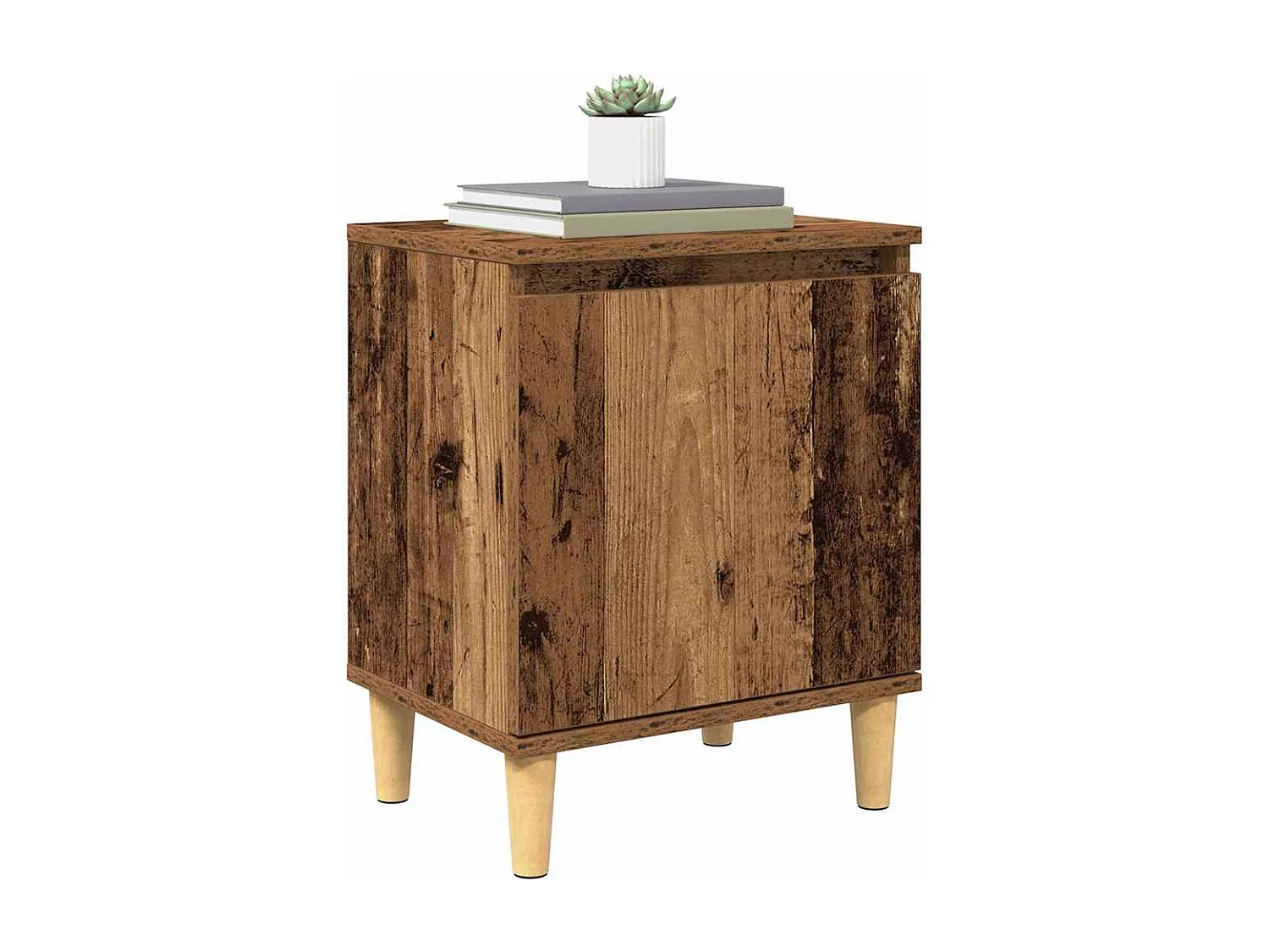 Cabinet de chevet Bois ancien 40 x 30 x 50 cm Bois d'ingénierie
