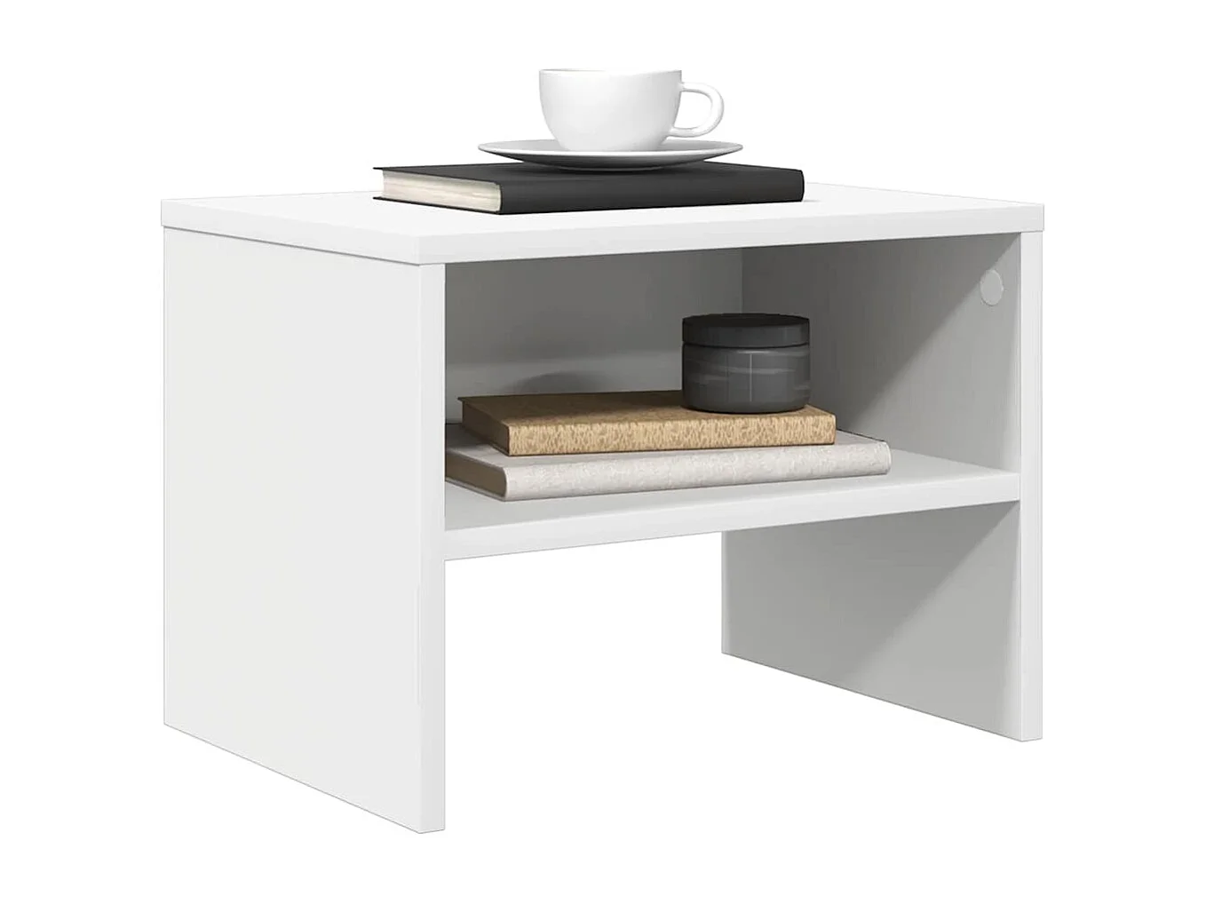 Mesitas de noche 2 uds Blanco 40x30x30 cm Madera de ingeniería