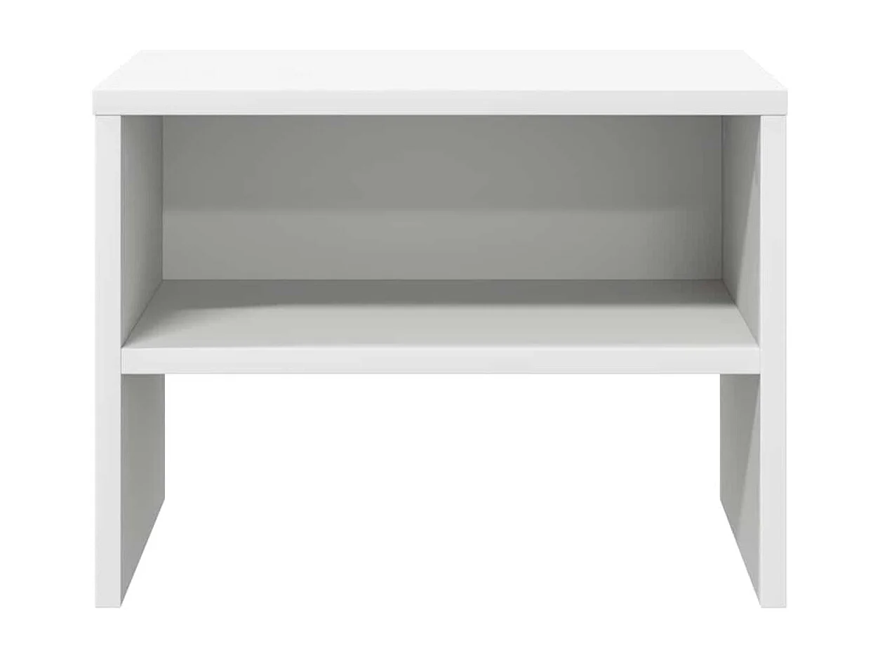 Mesitas de noche 2 uds Blanco 40x30x30 cm Madera de ingeniería