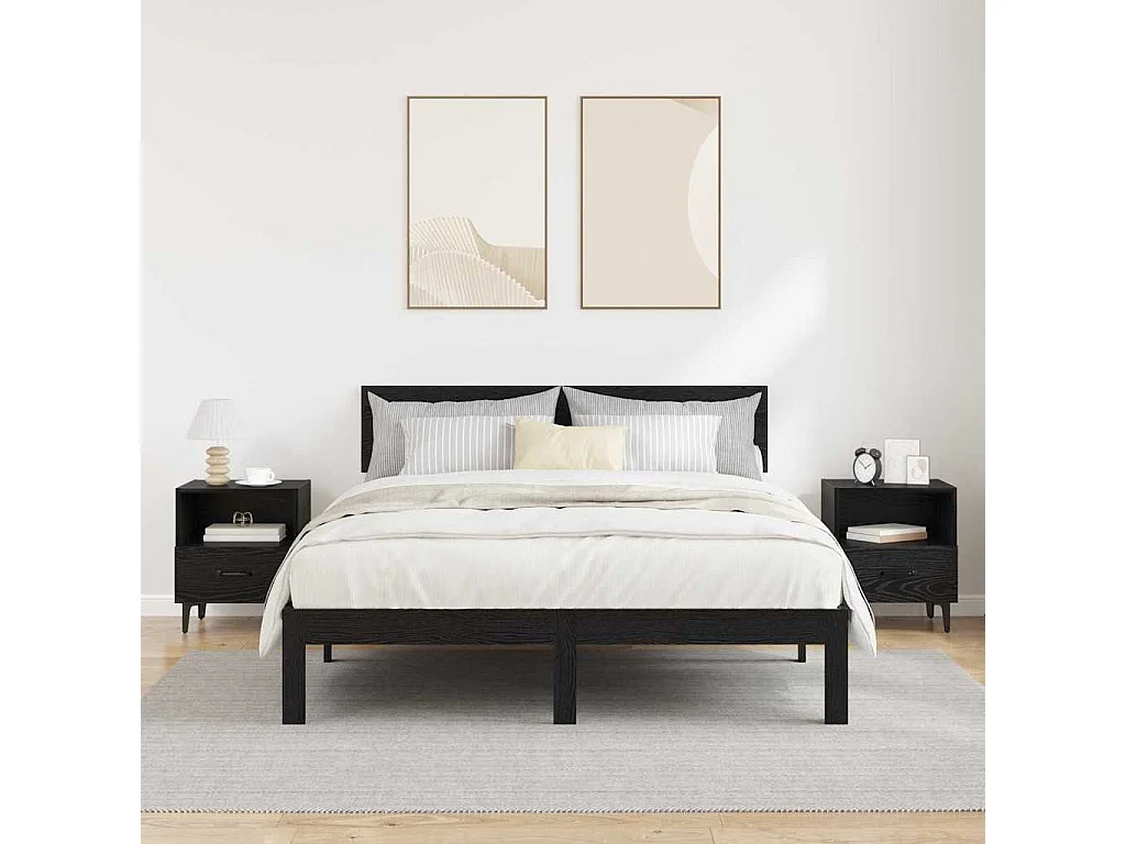 Cabinet de chevet 2 pcs Chêne noir 40 x 35 x 47.5 cm