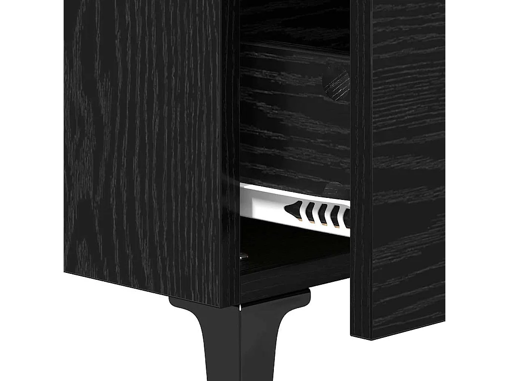 Cabinet de chevet 2 pcs Chêne noir 40 x 35 x 47.5 cm