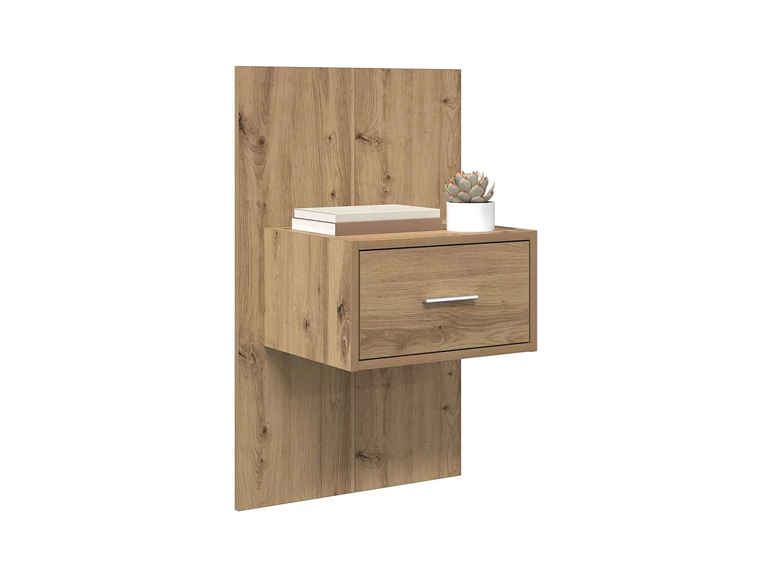 Mobile letto 2 pezzi, rovere lavorato a mano, 48,5 x 32,5 x 80 cm