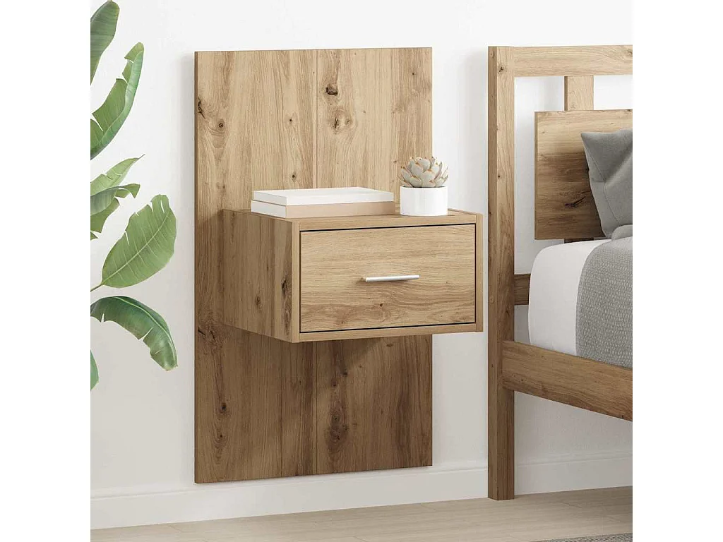 Armoire de lit 2 pcs chêne artisanal 48,5 x 32,5 x 80 cm