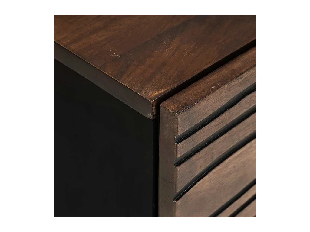 Mesilla de noche de nogal 50 x 33 x 60 cm madera maciza de mango