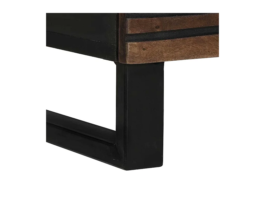 Mesilla de noche de nogal 50 x 33 x 60 cm madera maciza de mango