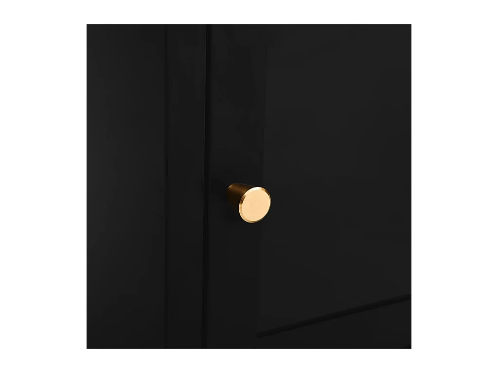 Nachtkastje Zwart 40x30x54,5 cm Staal en glas