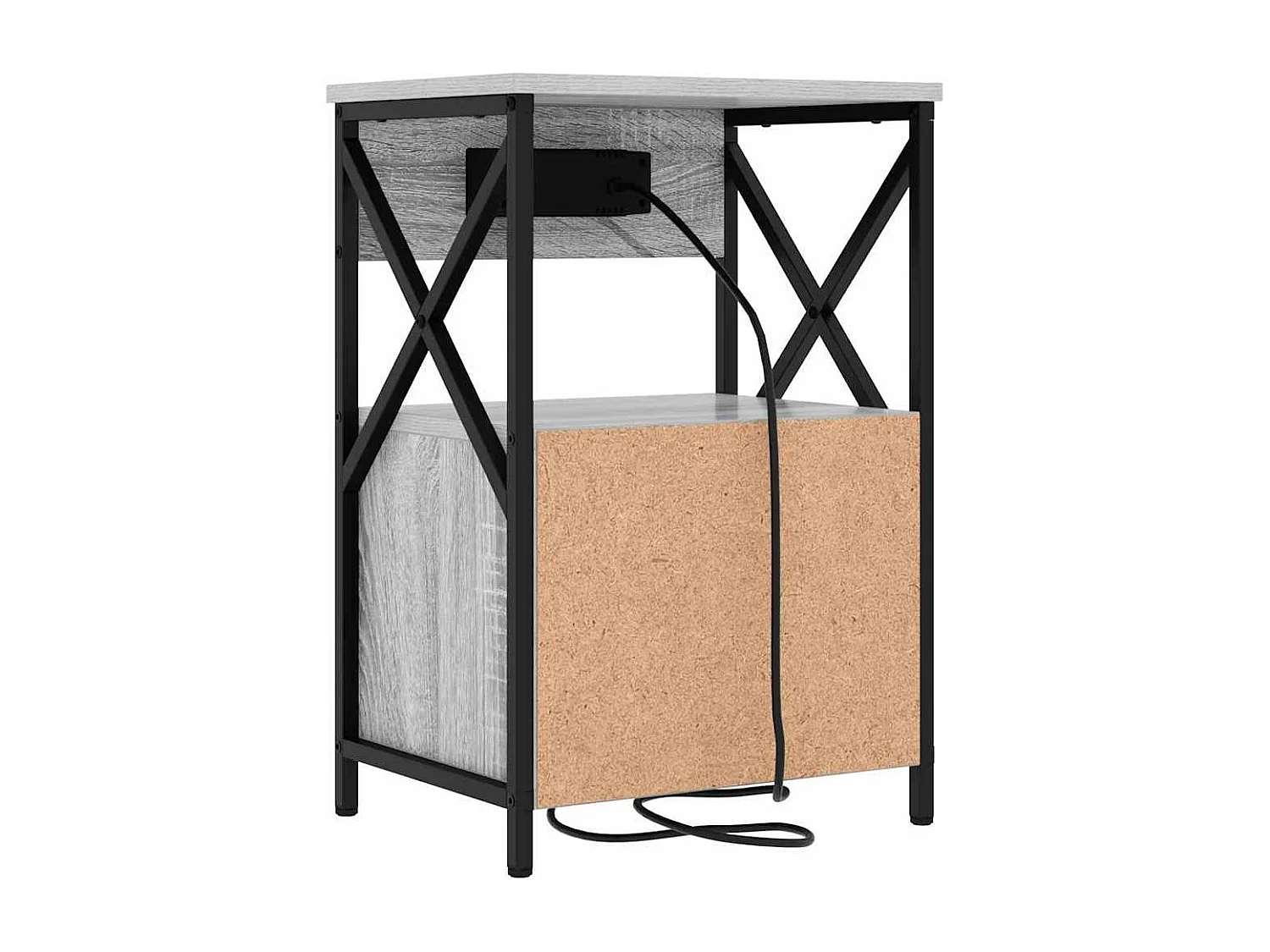 Cabinet de chevet avec tiroir 2 pcs Sonoma gris 40 x 31 x 60 cm