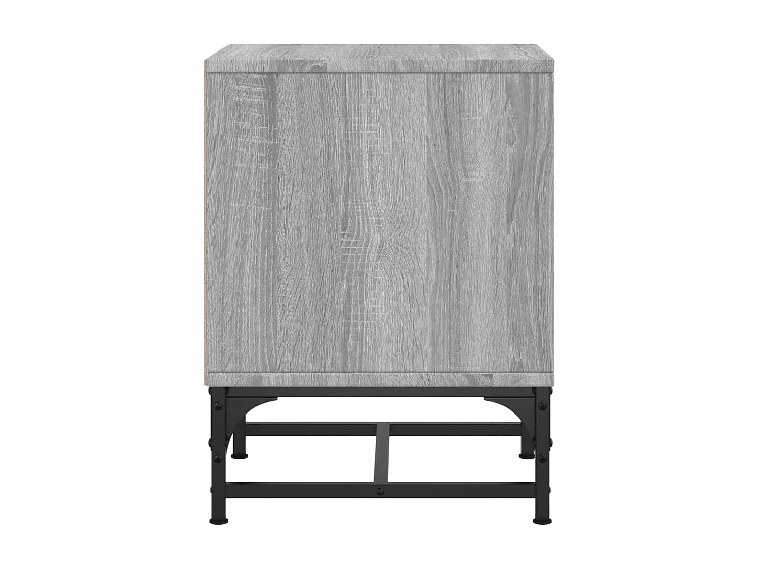 Table de chevet avec porte en verre sonoma gris 35x37x50 cm