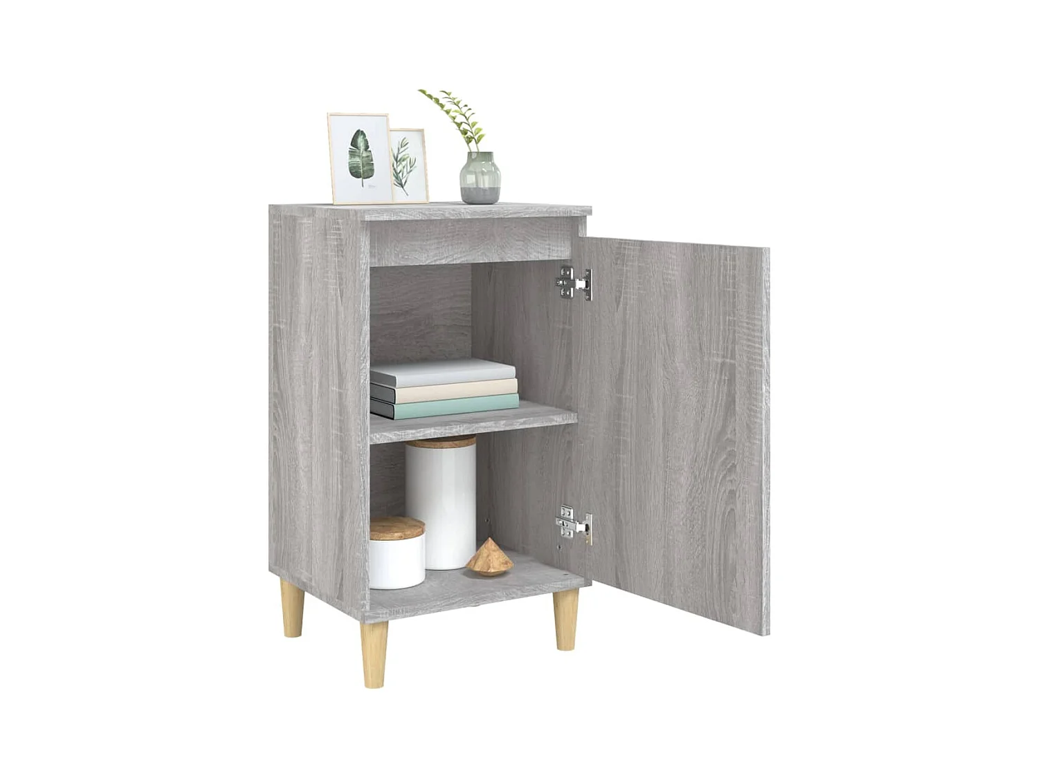 Mesitas de noche 2 piezas gris sonoma 40x35x70cm madera de ingeniería