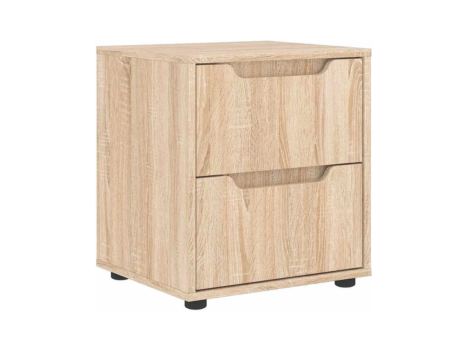 Mesita de noche VISNES roble sonoma 45x40x50 cm madera de ingeniería