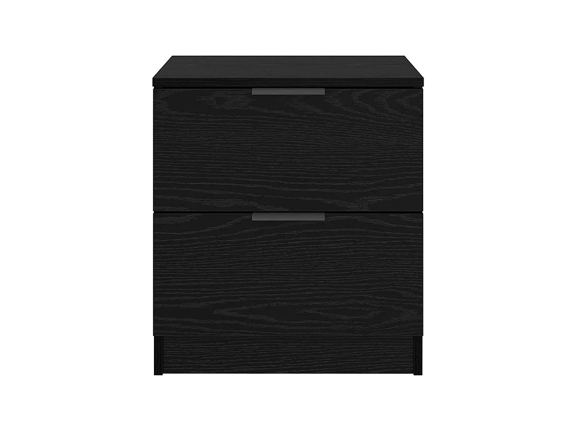 Comodino con cassetto 2 pz Rovere nero 45 x 39 x 50 cm