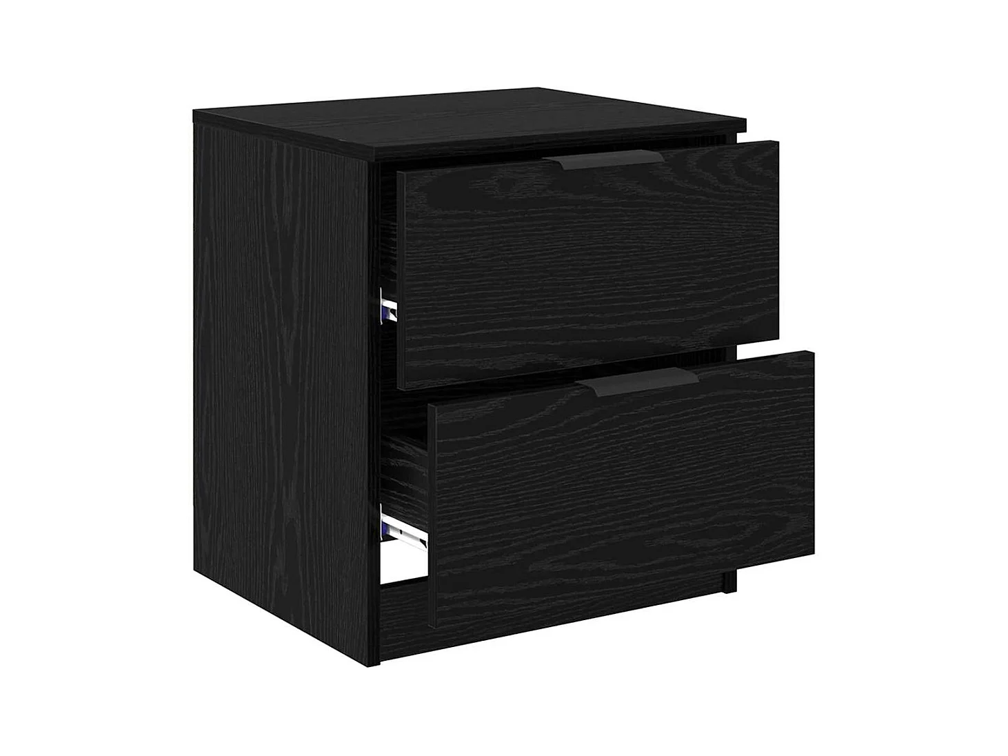 Comodino con cassetto 2 pz Rovere nero 45 x 39 x 50 cm