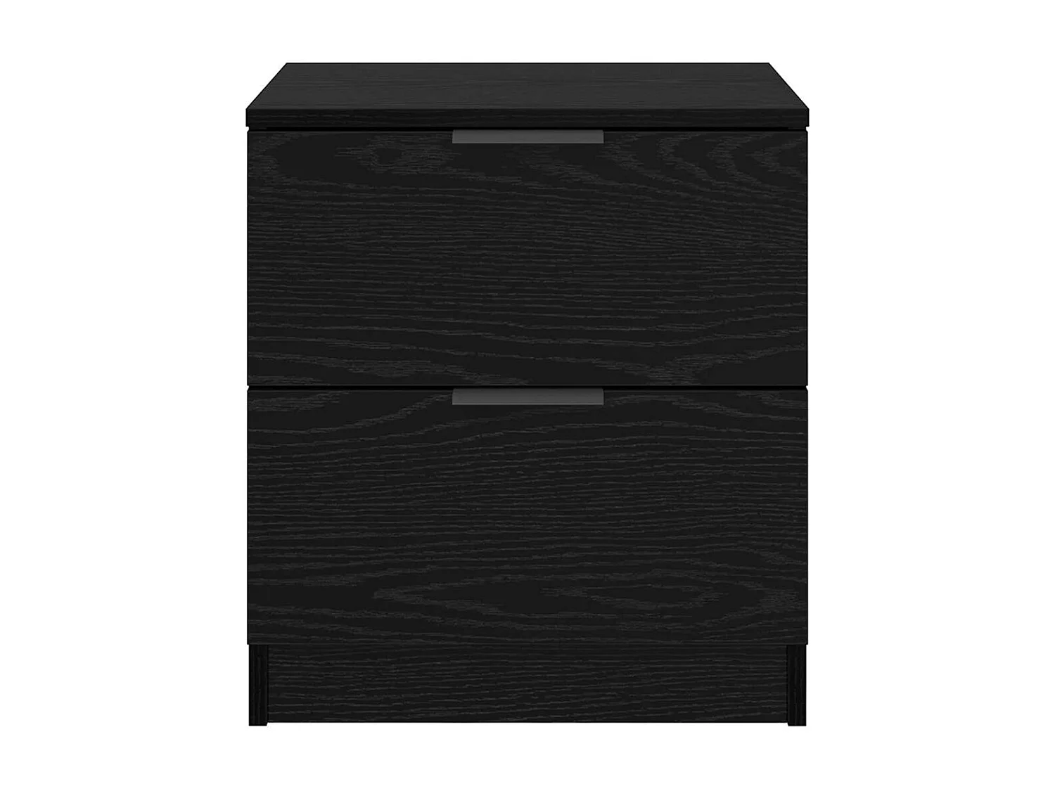 Comodino con cassetto 2 pz Rovere nero 45 x 39 x 50 cm