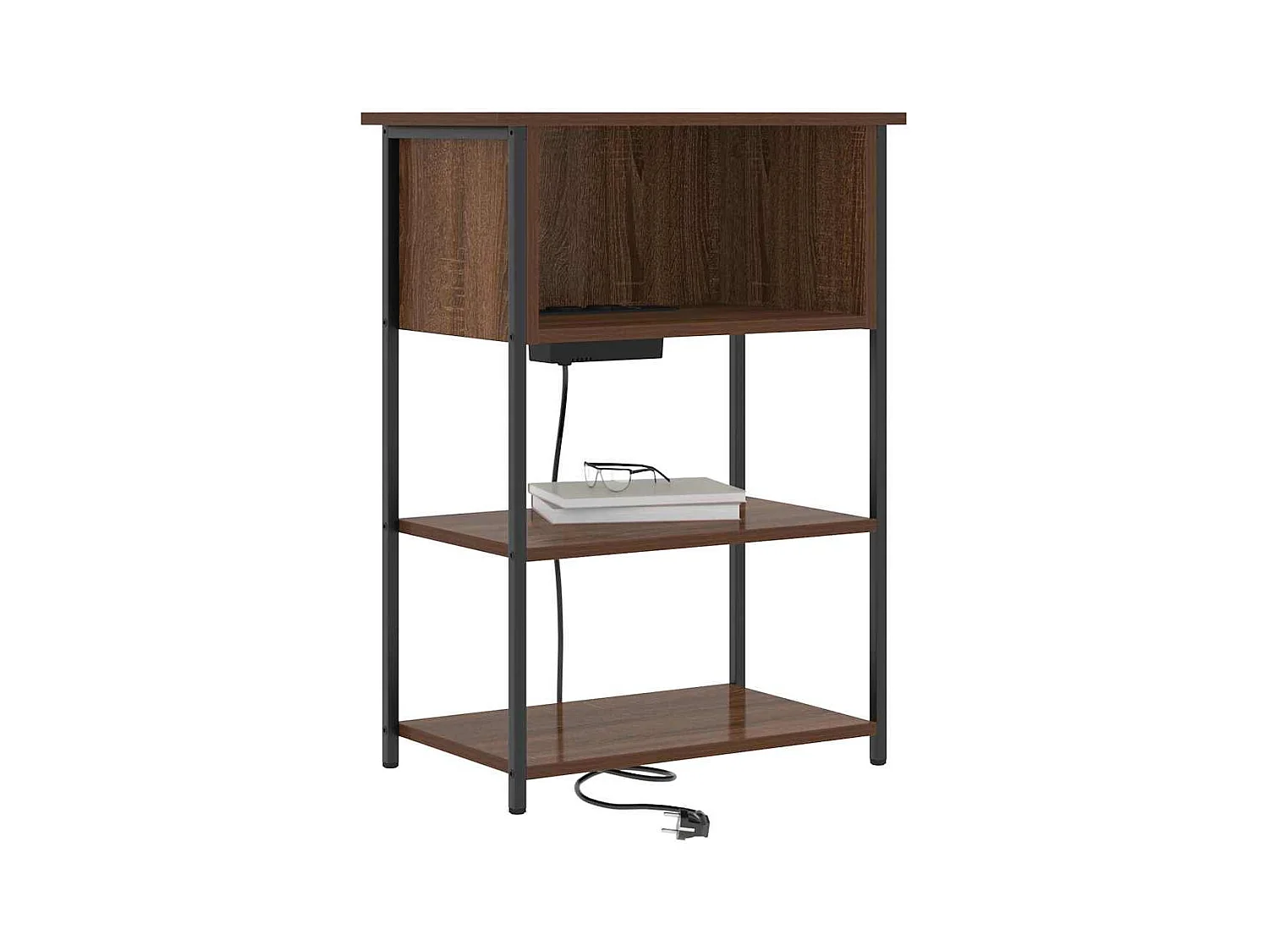 Comodino Rovere marrone 55 x 31 x 76 cm