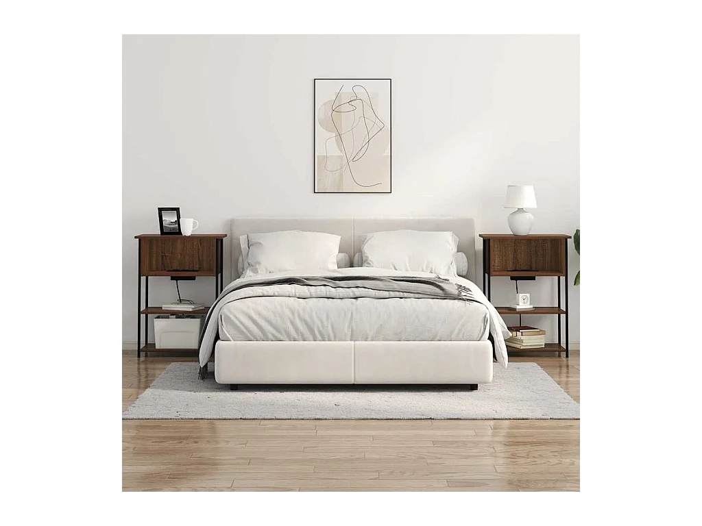 Comodino Rovere marrone 55 x 31 x 76 cm