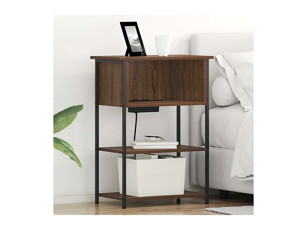 Cabinet de chevet Chêne marron 55 x 31 x 76 cm