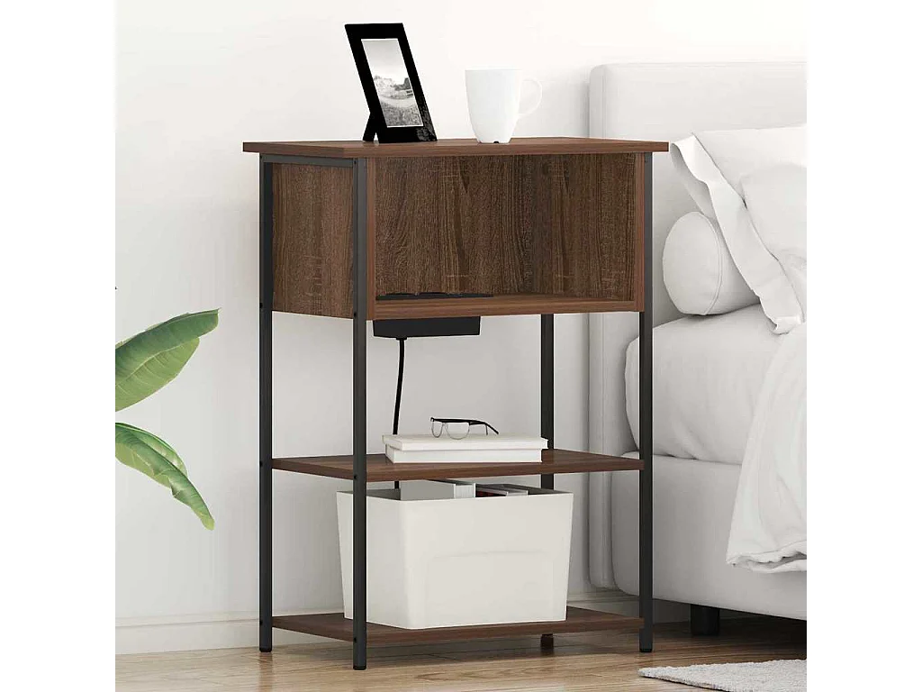 Cabinet de chevet Chêne marron 55 x 31 x 76 cm
