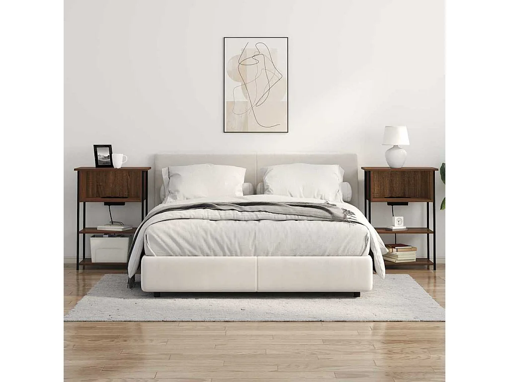 Cabinet de chevet Chêne marron 55 x 31 x 76 cm