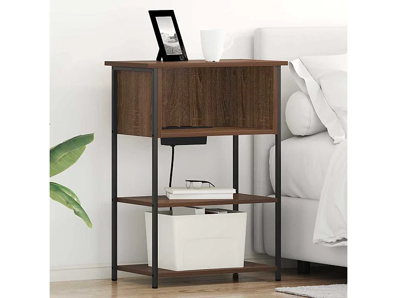 Cabinet de chevet Chêne marron 55 x 31 x 76 cm