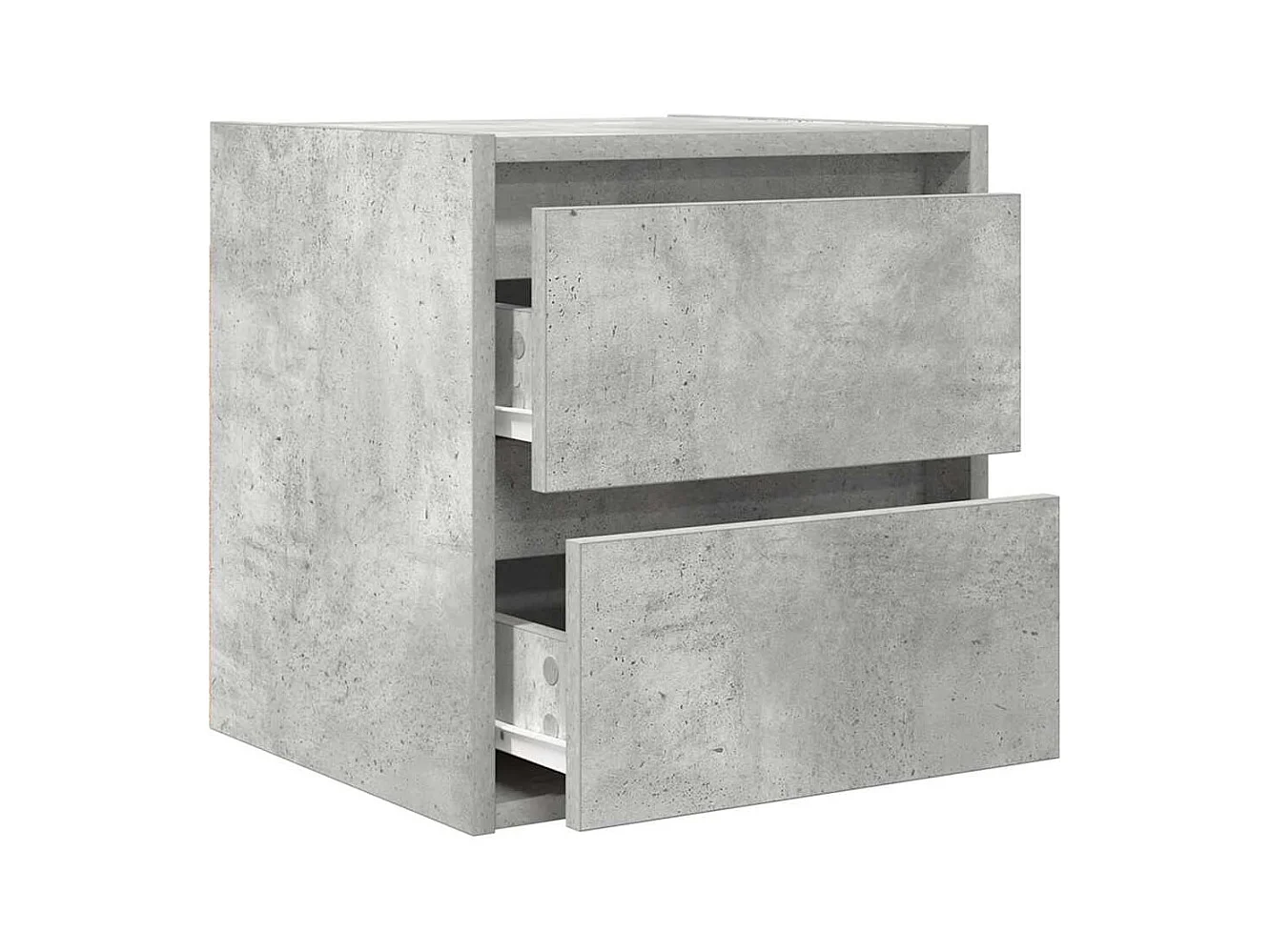 Comodino da parete grigio cemento 38x34x40 cm