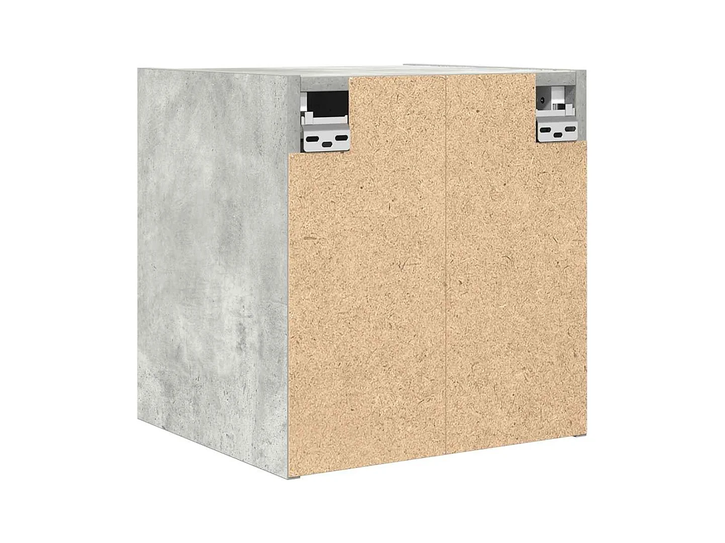 Comodino da parete grigio cemento 38x34x40 cm