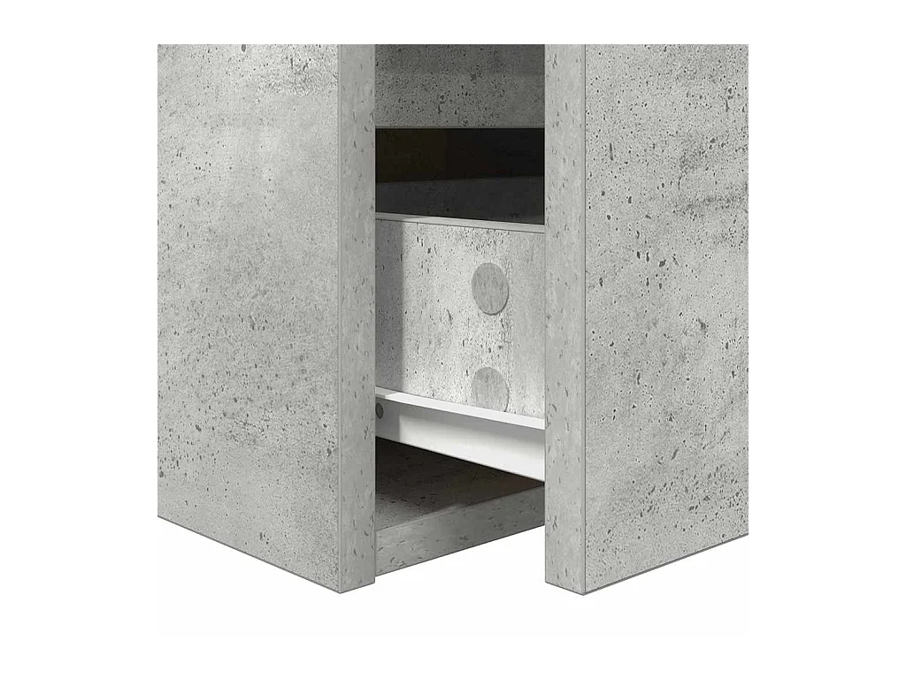 Comodino da parete grigio cemento 38x34x40 cm