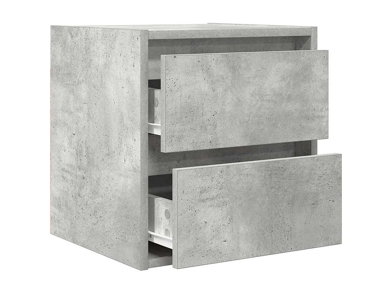 Table de chevet murale gris béton 38x34x40 cm