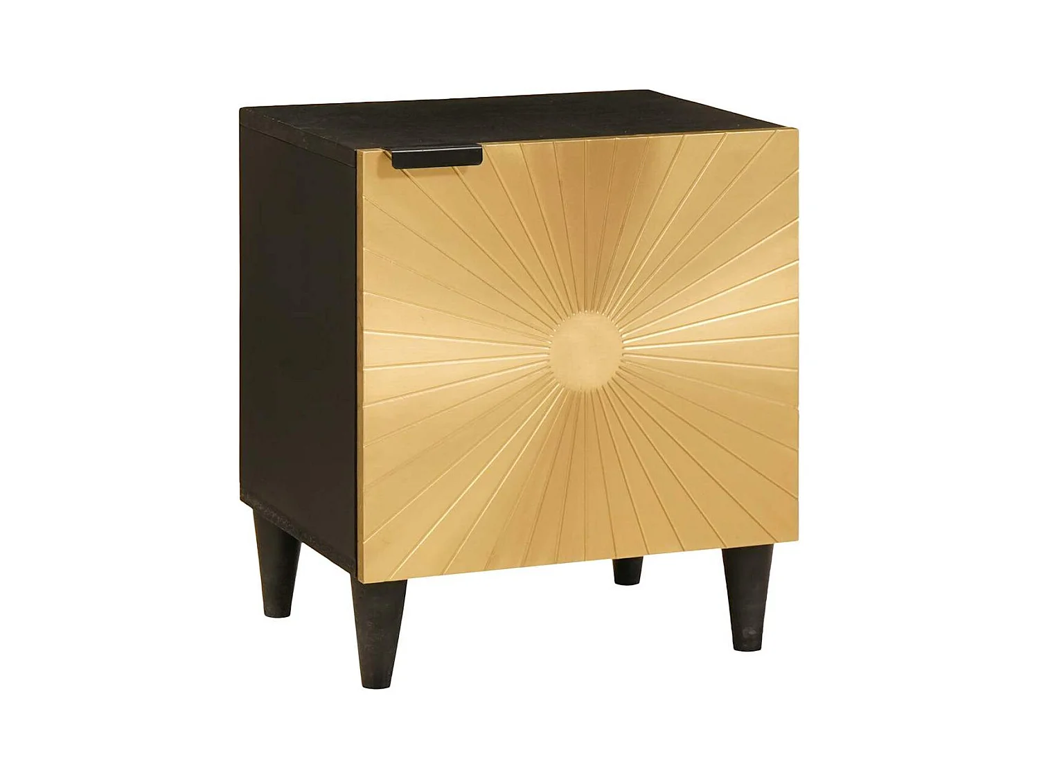 Table de chevet 2 pcs Noir et or 40 x 33.5 x 46 cm