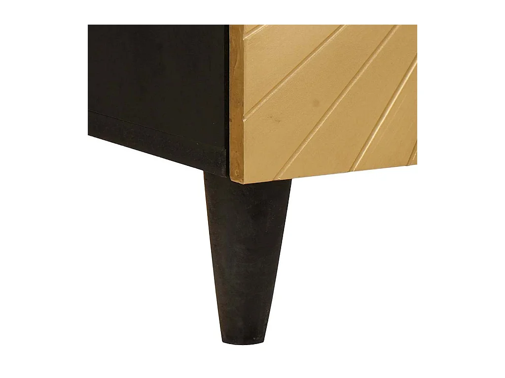 Table de chevet 2 pcs Noir et or 40 x 33.5 x 46 cm