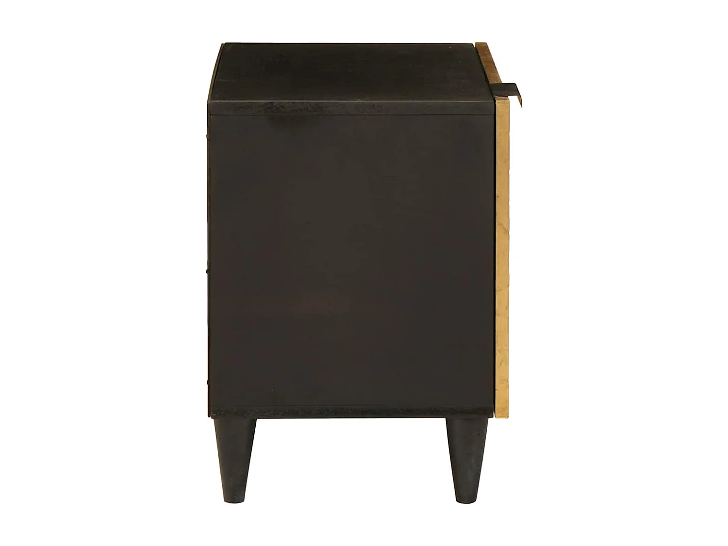 Table de chevet 2 pcs Noir et or 40 x 33.5 x 46 cm