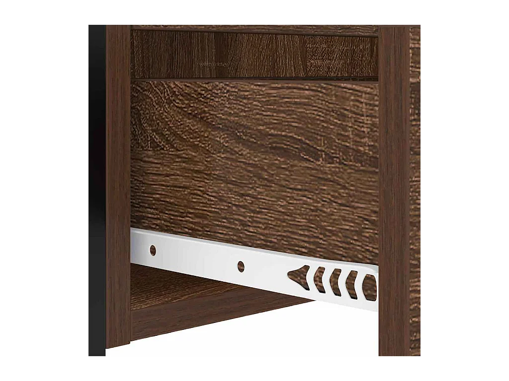 Mesilla de noche 2 piezas Roble marrón 40 x 31 x 60 cm