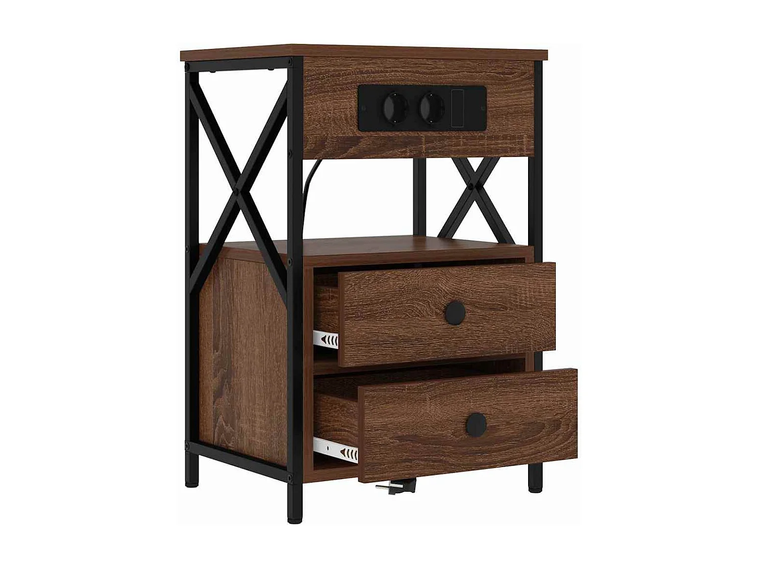 Cabinet de chevet 2 pcs Chêne marron 40 x 31 x 60 cm