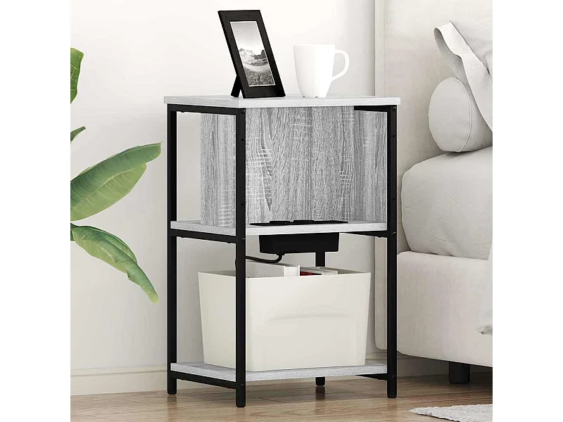 Cabinet de chevet 2 pcs Sonoma gris 38 x 31 x 61 cm