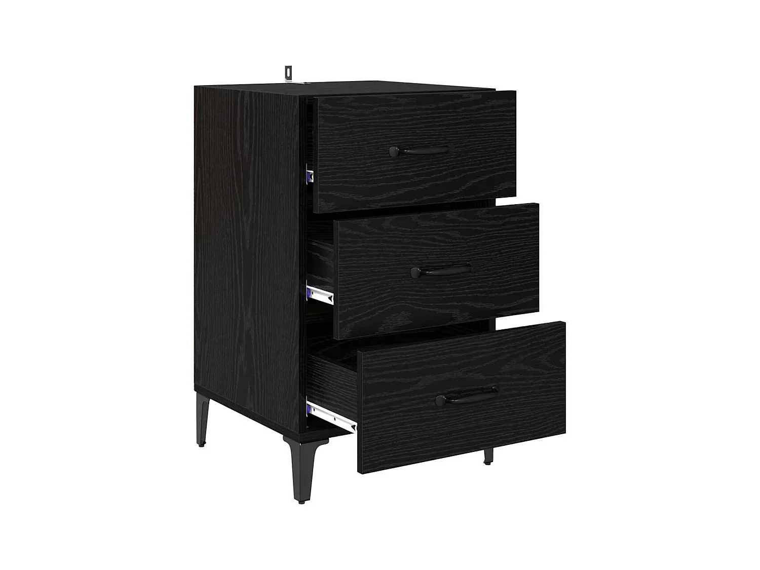 Cabinet de chevet Chêne noir 40 x 40 x 66 cm Bois d'ingénierie
