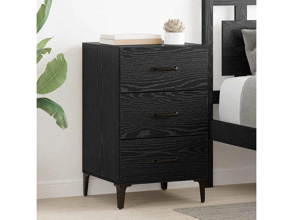 Cabinet de chevet Chêne noir 40 x 40 x 66 cm Bois d'ingénierie