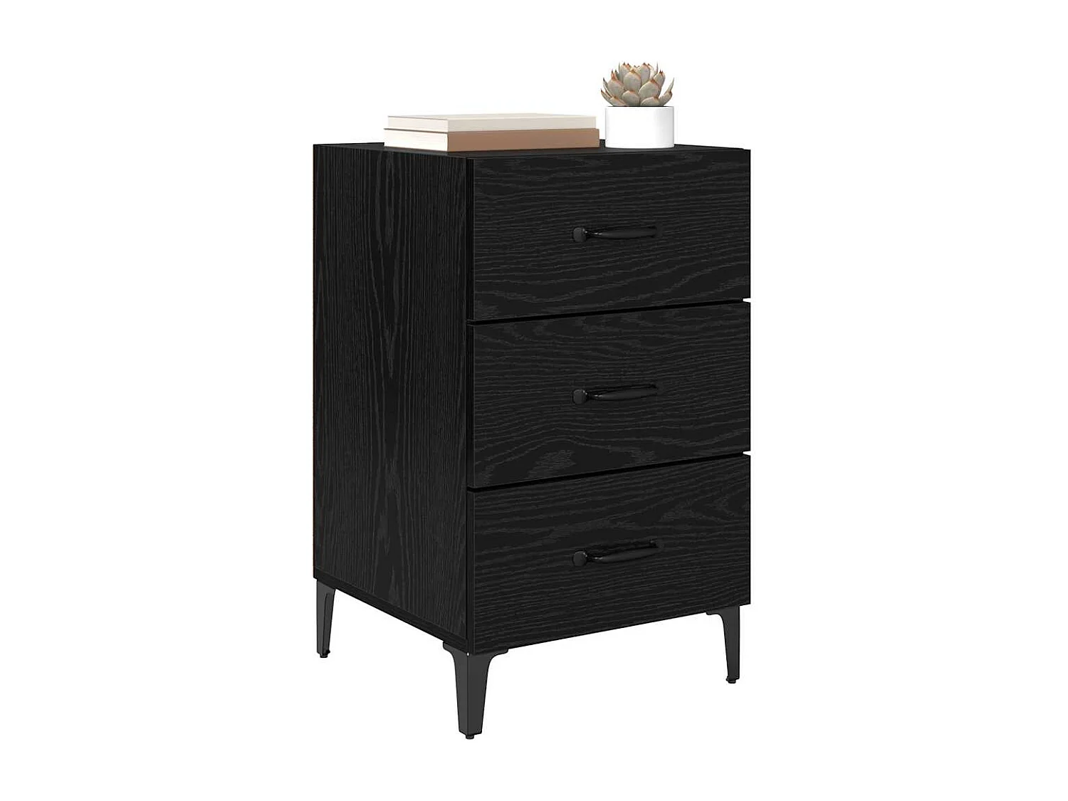 Cabinet de chevet Chêne noir 40 x 40 x 66 cm Bois d'ingénierie