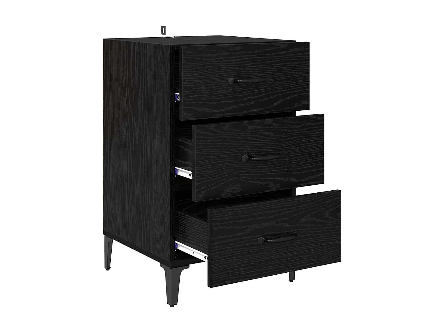 Cabinet de chevet Chêne noir 40 x 40 x 66 cm Bois d'ingénierie