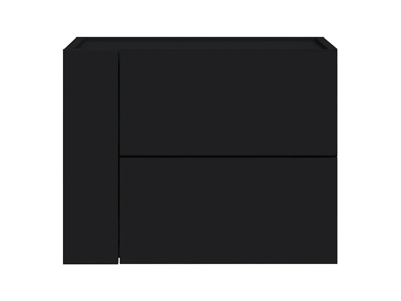 Table de chevet murale noir 45x30x35 cm