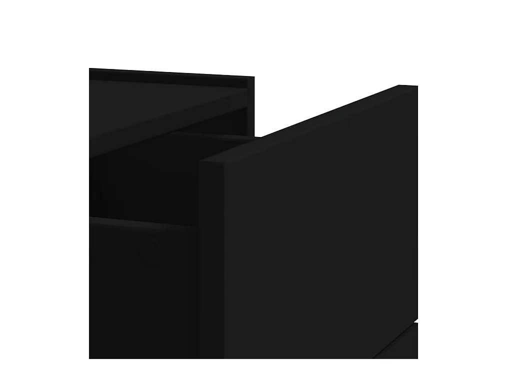 Table de chevet murale noir 45x30x35 cm